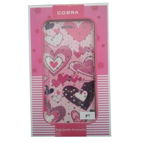Cobra mobile cover - suitable for huawei ascend P7 - pink color
