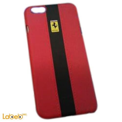 Mobile back cover - iPhone 6 plus - black & Red - ferrari brand