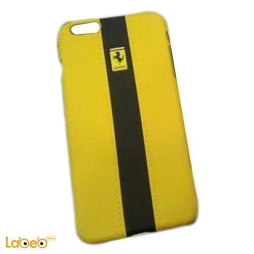 Mobile back cover - iPhone 6 plus - Yellow & Black- ferrari brand