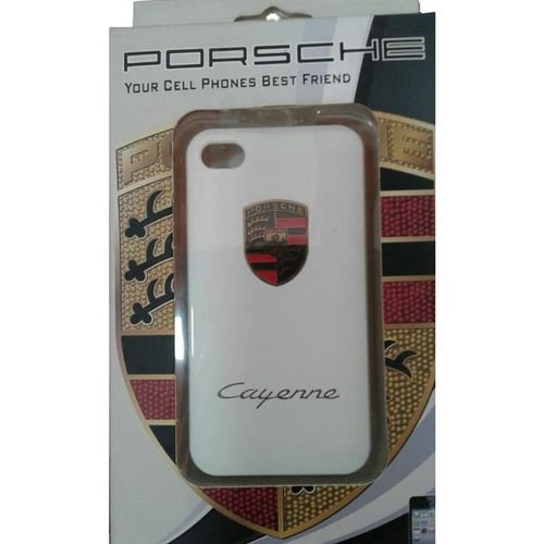 Cayenne Porsche back cover - for Iphone 4 - white color