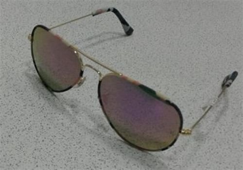 Copy ray ban sunglasses - gold frame - purple lenses -copy 1
