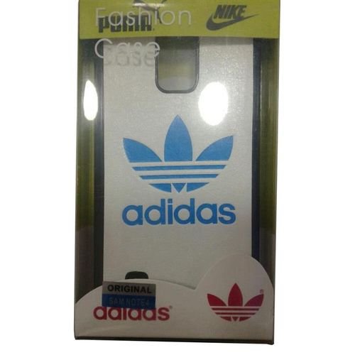 Mobile back cover - for samsung note 4 - white with adidas logo