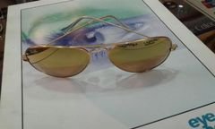 نظارات شمسية ريبان - أصليه - اطار ذهبي - عدسة ذهبية - RB 3025