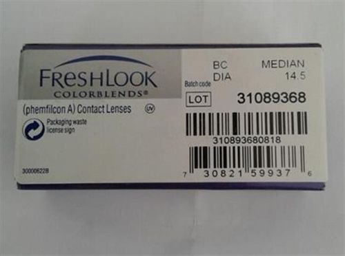 Freshlook colorblends contact lenses - median 14.5  - monthly lenses