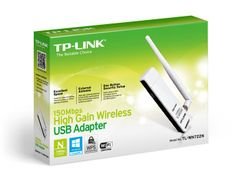 محول TP Link لاسلكي - USB - سرعة 150 ميجابايت - أبيض - TL-WN722N