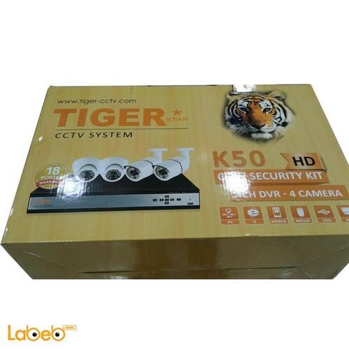 Tiger CCTV System security kit - 4ch dvr - model K50