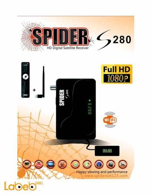 رسيفر سبايدر S280 HD - واي فاي - 6000 قناة - Spider S280