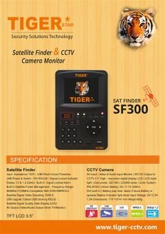 Tiger Sat Finder - Satellite finder&CCTV camera monitor - SF300