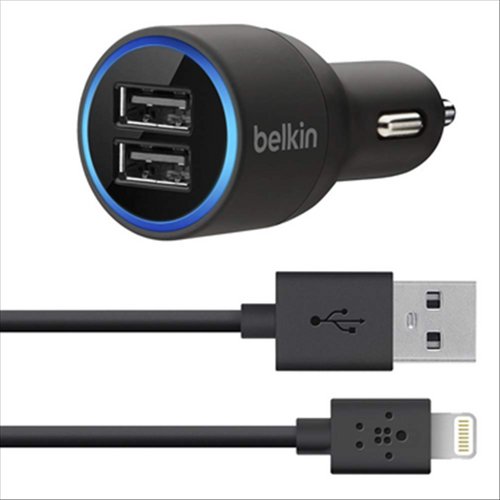 Belkin Car charger - 2 USB - 1.2m chargsync cable - 20watt