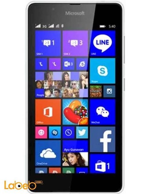 Microsoft lumia 540 - Dual sim - 8GB - 8MP - 5inch - white color