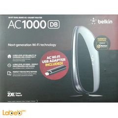 BELKIN AC1000 DB wireless Router - 2 USB ports - black - F9K1112