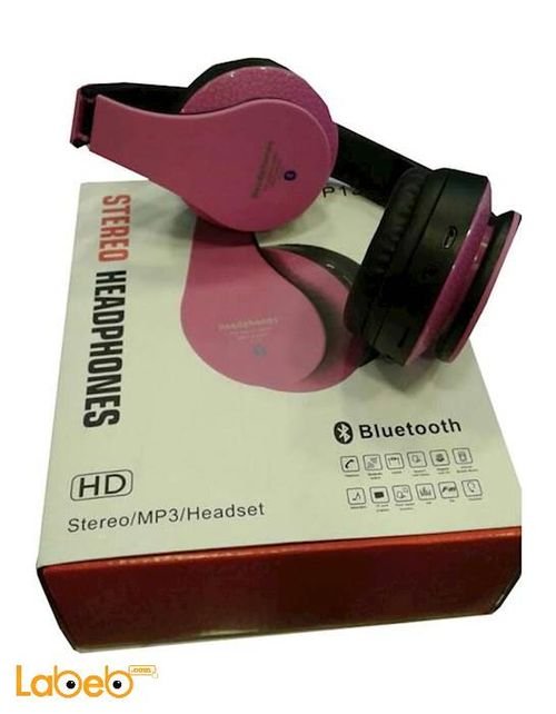 Wireles Headphones Stereo -  bluetooth 4.0 - 3.5mm - Pink - P13