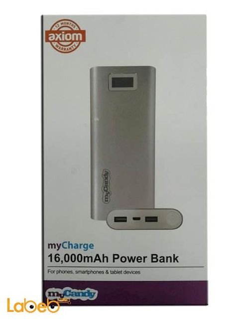 My candy PowerBank - 16000 mAh - Two usb outpout - silver color