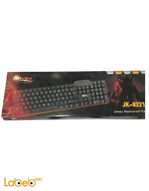 Jeway Keyboard - Waterproof - Black color - Model JK-8221