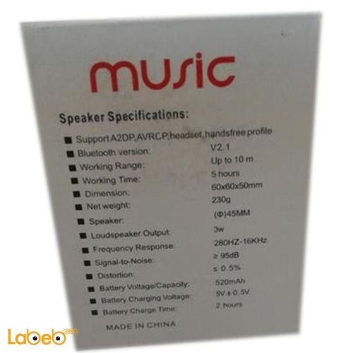 Music Bluetooth Speaker 2.1 - microphone & radio - circle form
