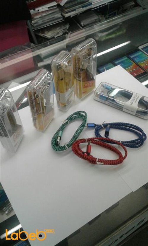 Leather Cable Speed Enter USB charge cable for Iphone & Galaxy