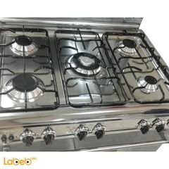 Master zone 5 burners gas oven - 90cm - silver - C6090EB-AC-511