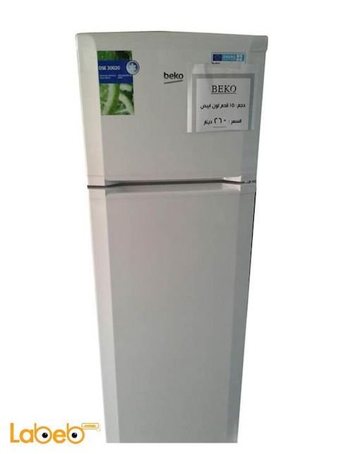 Beko Top Mount Refrigerator - 15CFT - 288L - white - DSE30020