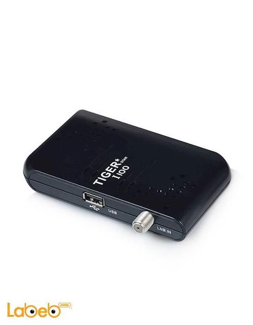 رسيفر تايجر I100 - منفذ USB - فل اتش دي - 4000 قناة - اسود