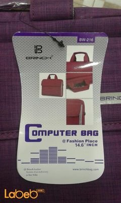 Brinch Laptop bag - 14.6 inch - Purple color - BW-216 model