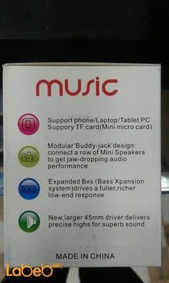 Music bluetooth headset speaker - 350mAh - Purple color