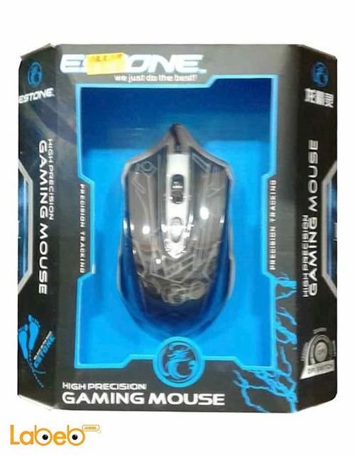 Estone Gaming Mouse - 2400dpi - Black color - X6 model