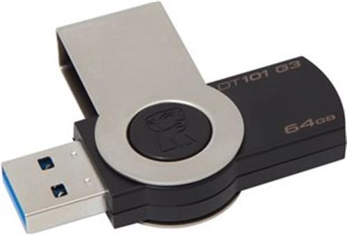 Kingston 64GB DataTraveler - USB 3.0 Flash Drive - Black - 101 G3