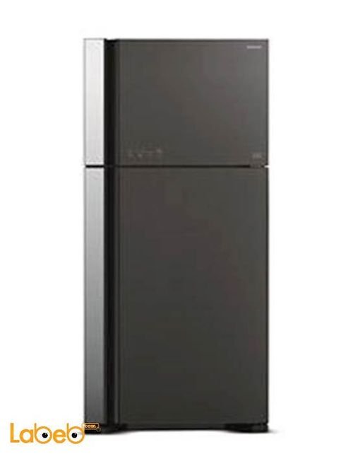 Hitachi Top Mount Refrigerator - 28CFT - 550L - Black - R-VG660PUK3