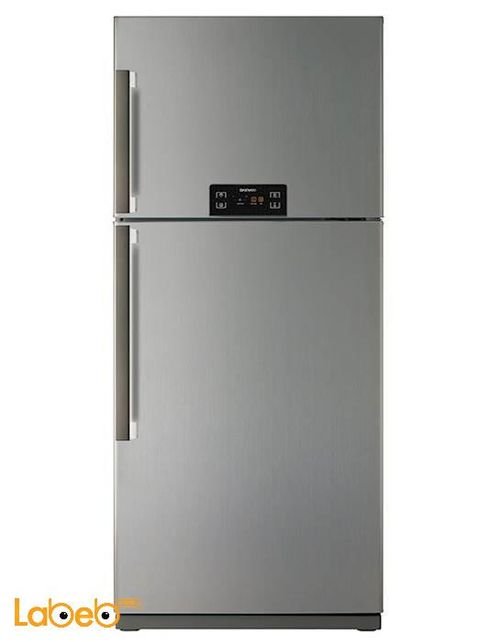 Daewoo Top Mount Refrigerator - 24CFT - 492L - silver - FR-651NTS