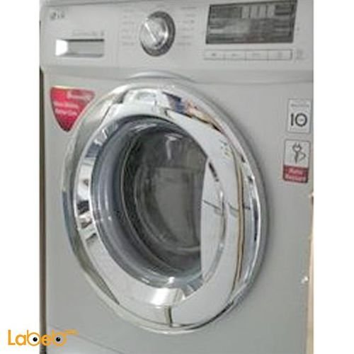 LG Front Load Washer - 8 kg - 1400rpm - silver - F1496TDT23