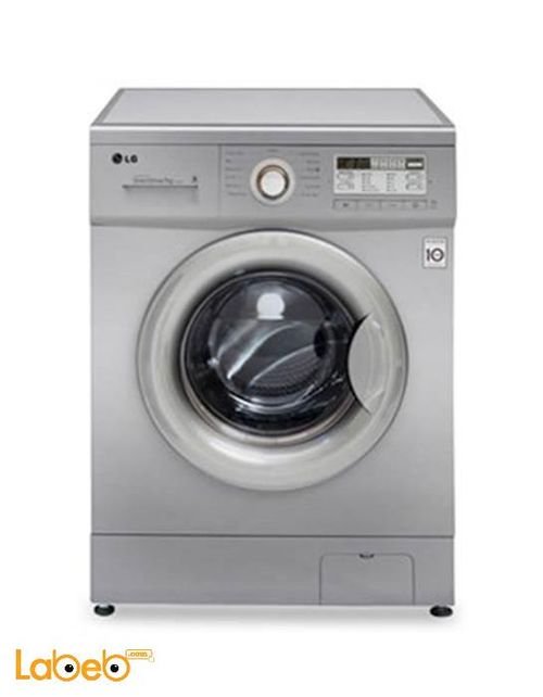 LG Front Load Washer - 8 kg - 1400rpm - silver - F1496TDT23