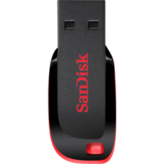 فلاش USB سانديسك - ذاكرة 8 جيجابايت - usb 2.0 - لون أسود وأحمر