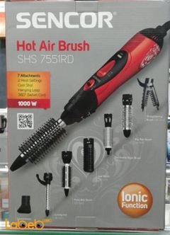 Sencor Hot Air Brush - 1000Watt - Red - SHS-7551RD