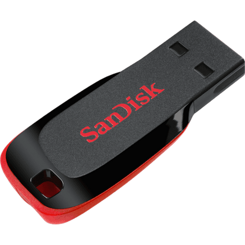 فلاش USB سانديسك - ذاكرة 4 جيجابايت - usb 2.0 - لون أسود وأحمر