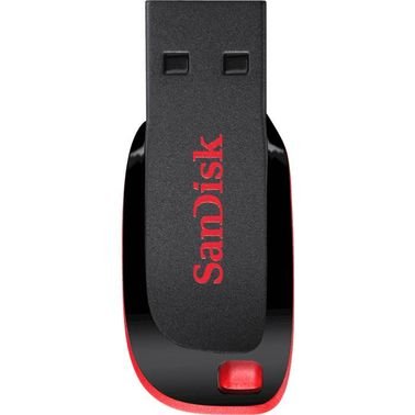 فلاش USB سانديسك - ذاكرة 4 جيجابايت - usb 2.0 - لون أسود وأحمر