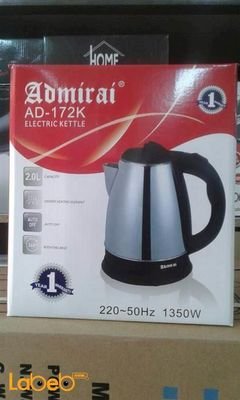 Admirai electric kettle - 1350Watt - 2L - Stainless - AD-172K