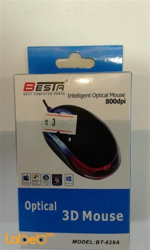 Besta Intelligent Optical 3D Mouse - 800 DPI - USB - BT-629A