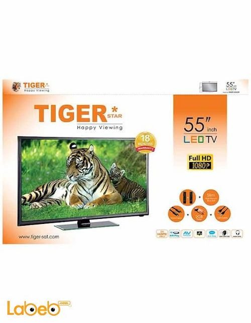 Tiger LED TV - 55 Inch - 1080x1920p -Black - Model 55LED-LE5529