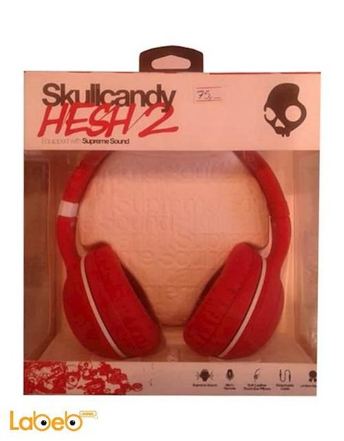 Skullcandy Hesh 2 - Headsets on Ears - red color - SCS6HSDZ-161