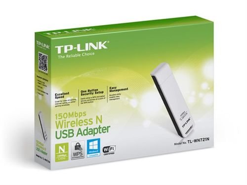 محول TP LINK لاسلكي - usb - سرعة 150 ميجابايت - أبيض - TL-WN721N