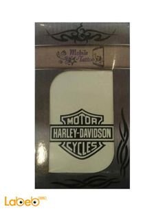 Mobile tatto - motor harley davidson cycles Logo - Black color