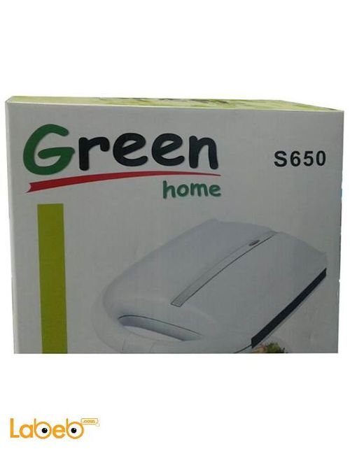 توستر جريل جرين هوم - 1400 واط - ابيض - Green home S650