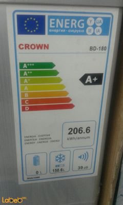 Crown freezer - 6 drawers - 150.6L - silver - BD-180