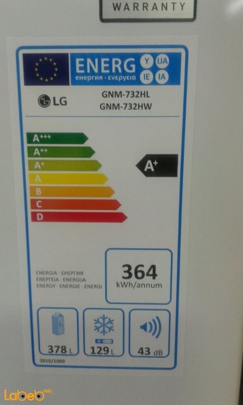 LG Top Mount Refrigerator - 20CFT - 507L - white - GNM-732HW