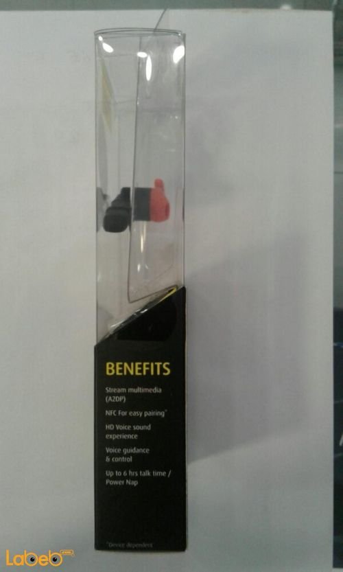 Jabra Stealth - Bluetooth mono headset - black and red color