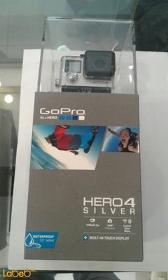 كاميرا جوبرو هيرو4 - 12 ميجابكسل - 40 متر تحت الماء - فضي - HERO4