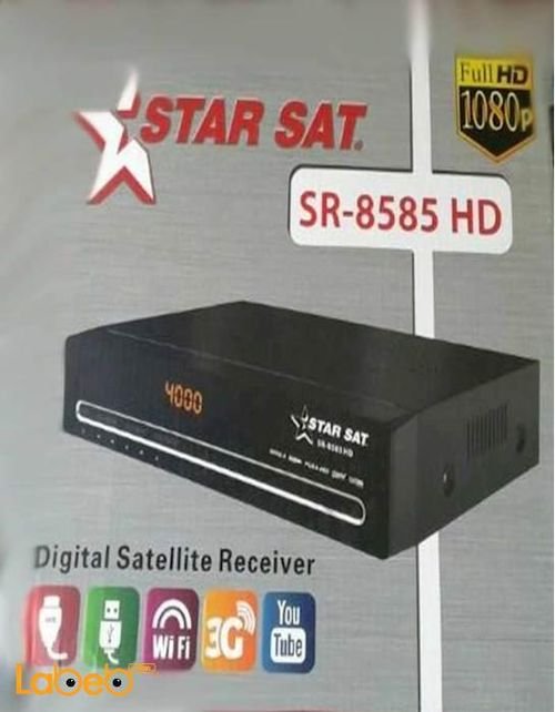 رسيفر ستار سات - فل اتش دي - 1080 بكسل - 4000 قناة - SR-8585 HD