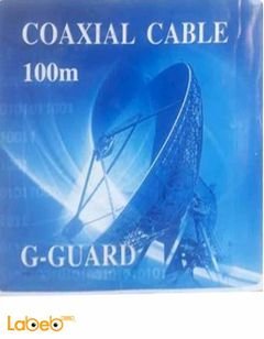 كابل سلك فيديو G GUARD RJ6 - اسود - 100 متر - Coaxial Cable RJ6