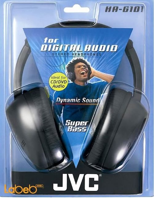 JVC Stereo Headphones - for CD/DVD audio - Black - HA-G101 model