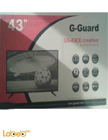 شاشة G-Guard led - حجم 43 انش - 1920*1080 - اسود - GG-43 CE